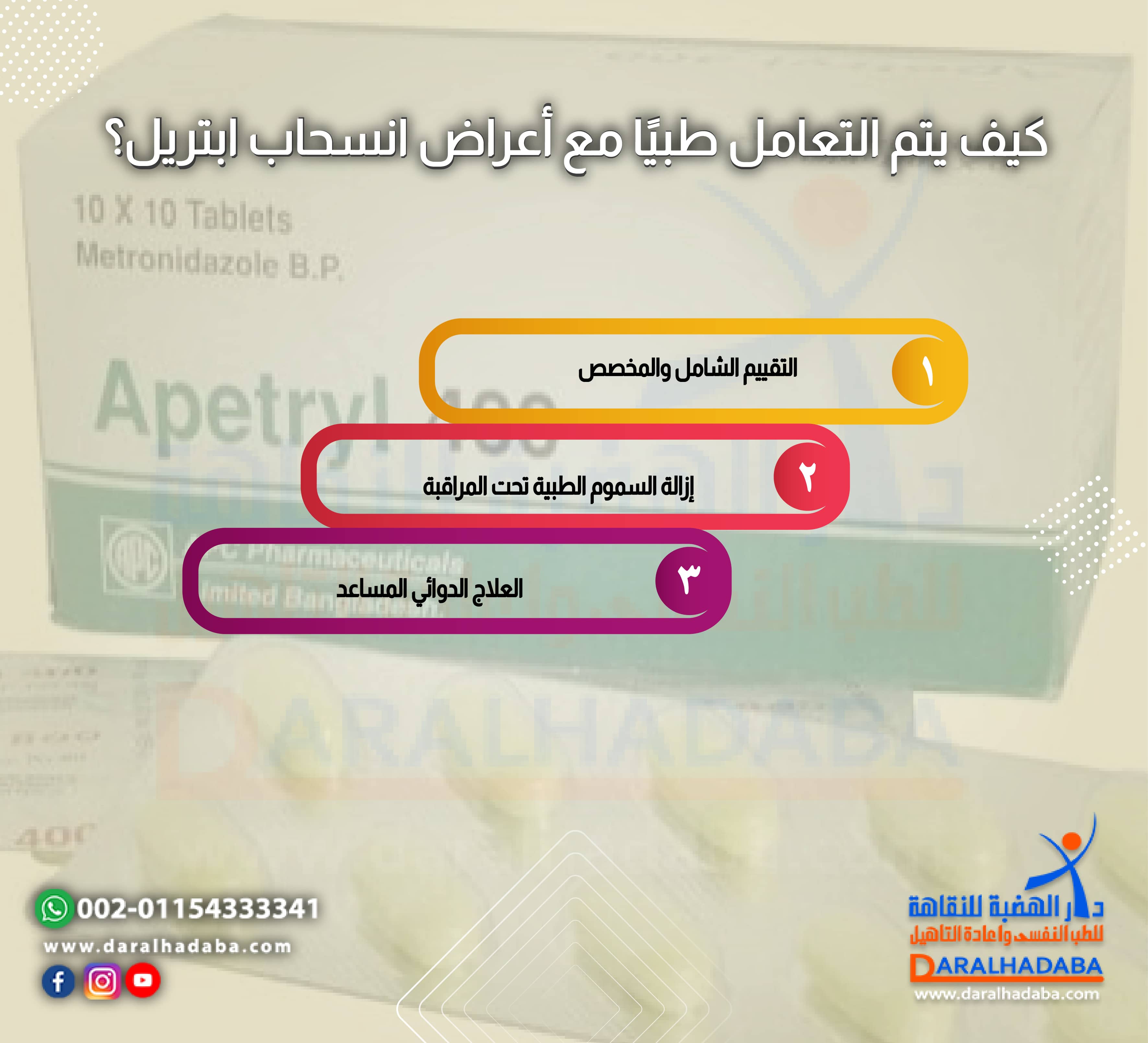 كيف يتم التعامل طبيًا مع أعراض انسحاب ابتريل؟ 